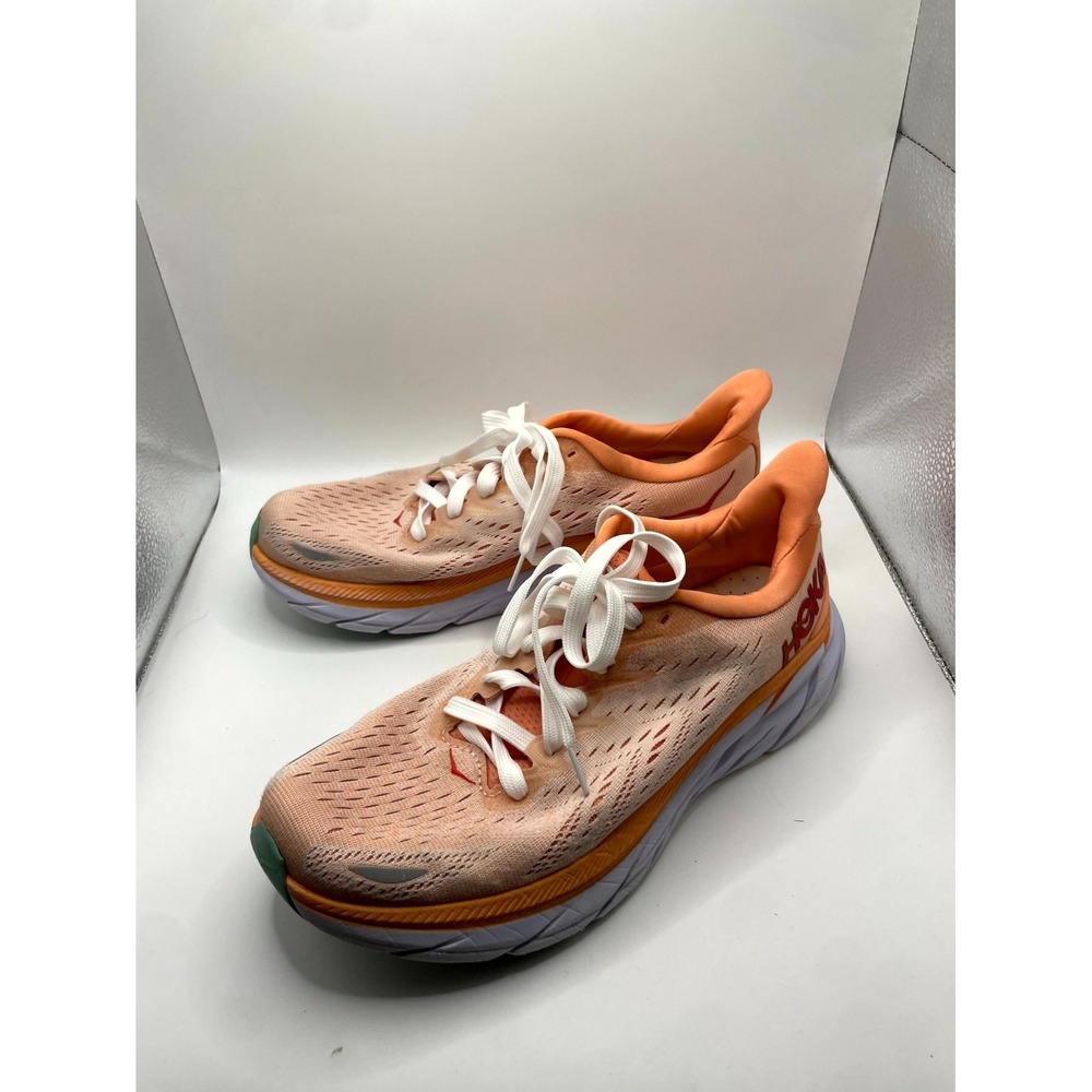Hoka One One Clifton 8 1119394-CSPY Womens 9 B Sneakers Cantaloupe Running Shoes
